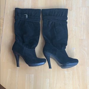 Micheal Kors Slouch Suede Heeled Boots
